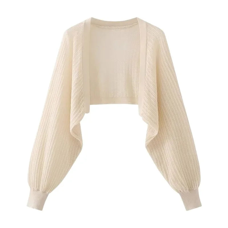 Französische Eisseide Strickjacke Sonnencreme Top Damen Sommer Dünne Jacke Weste Trägerrock Schal Outer Match Bluse