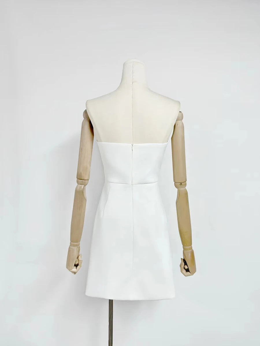 VGH Patchwork Appliques Slim Mini Dress for women