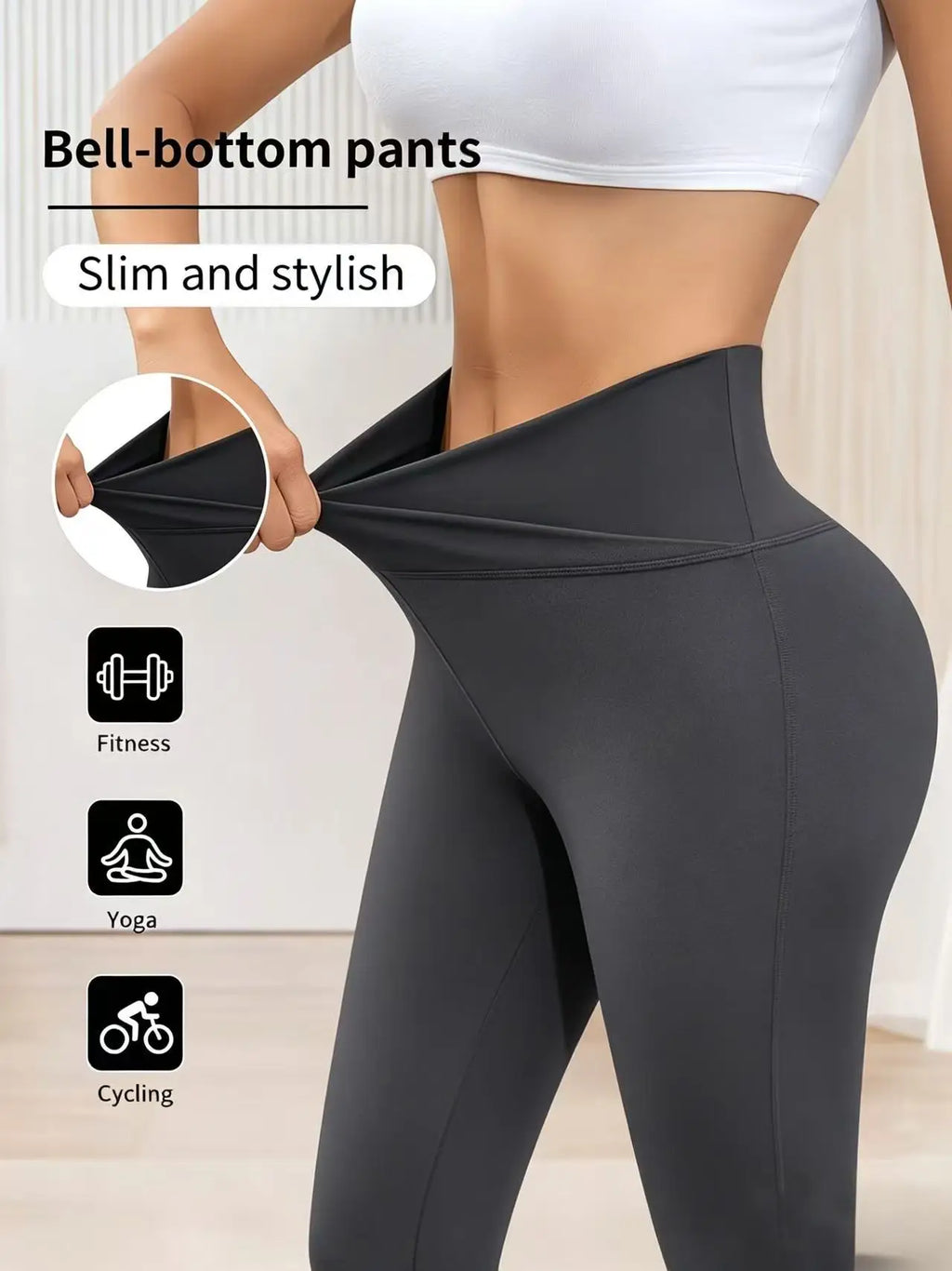 Women's thin cross-waist tight pants