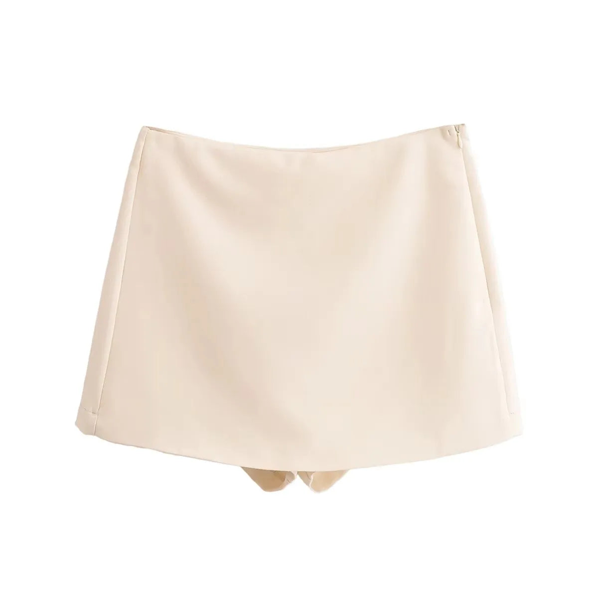 TFMLN Neue Frühling Damen Uni-Skort Mode Causal Seitenreißverschluss Mini-Shorts Röcke Vintage Hohe Taille Streetwear Shorts Röcke