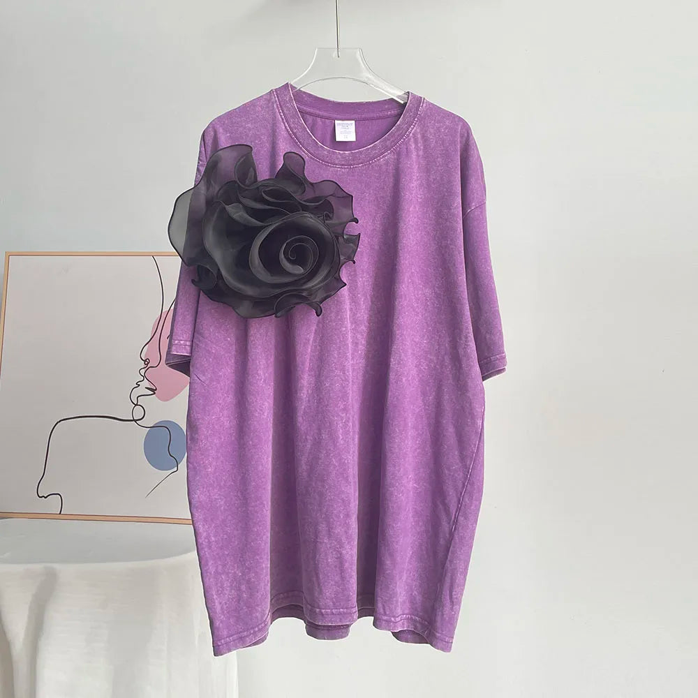 Hirsionsan Acid Washed Vintage T Shirt