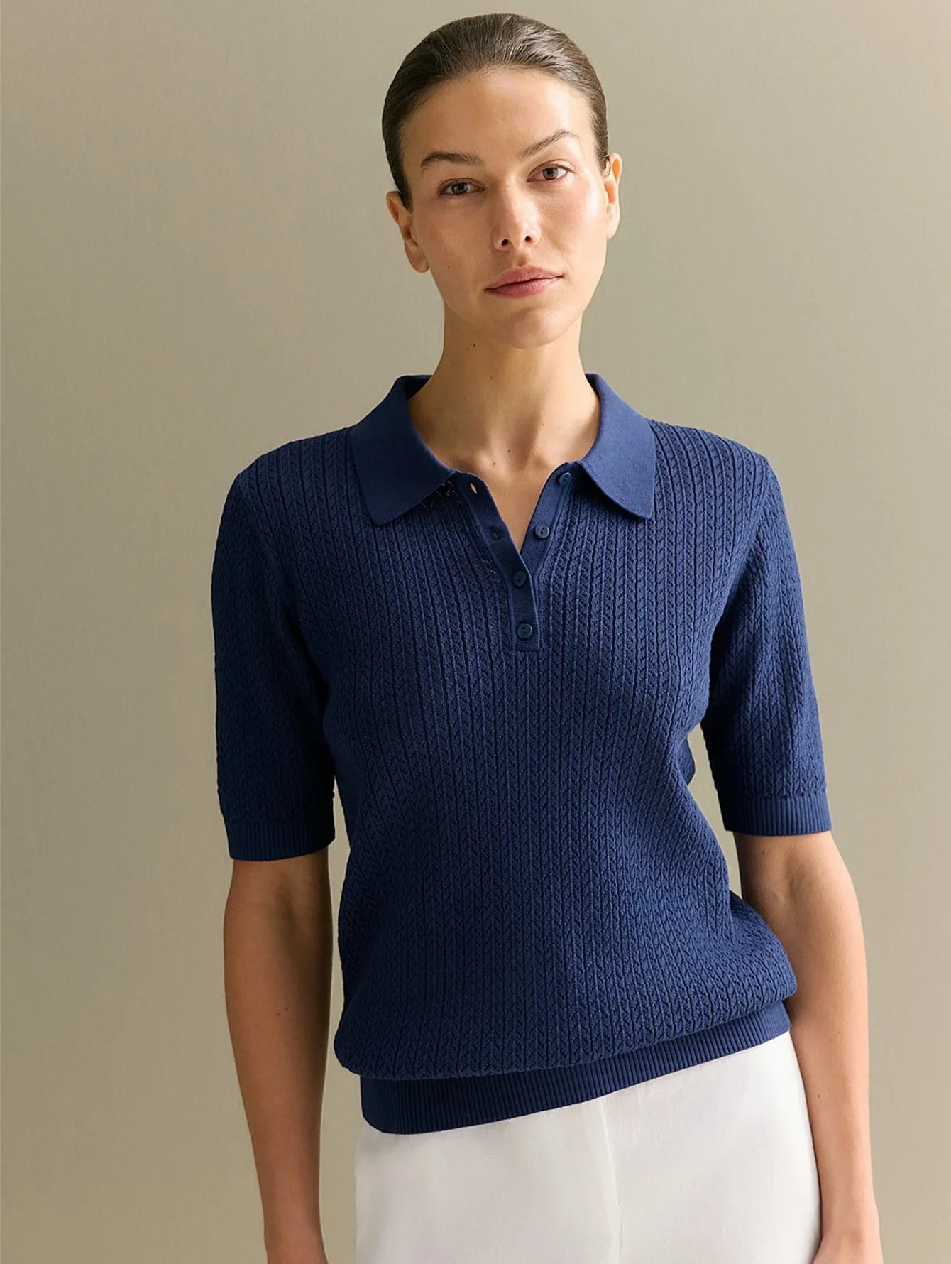 Typhaland Hollow Knitted T shirt Woman 2026