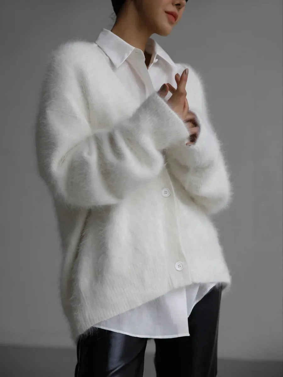 Hirsionsan Long Sleeve Sweater Knitted Outwear