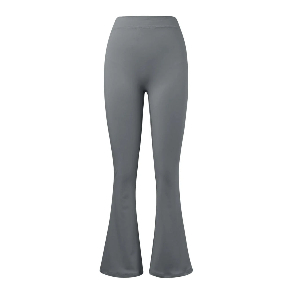 Fashion Micro Horn Leggings Damen V-Rücken Taille Sporthose Hohe Taille Push Up Po Gym Hose Einfarbig Schlank Freizeit Leggings