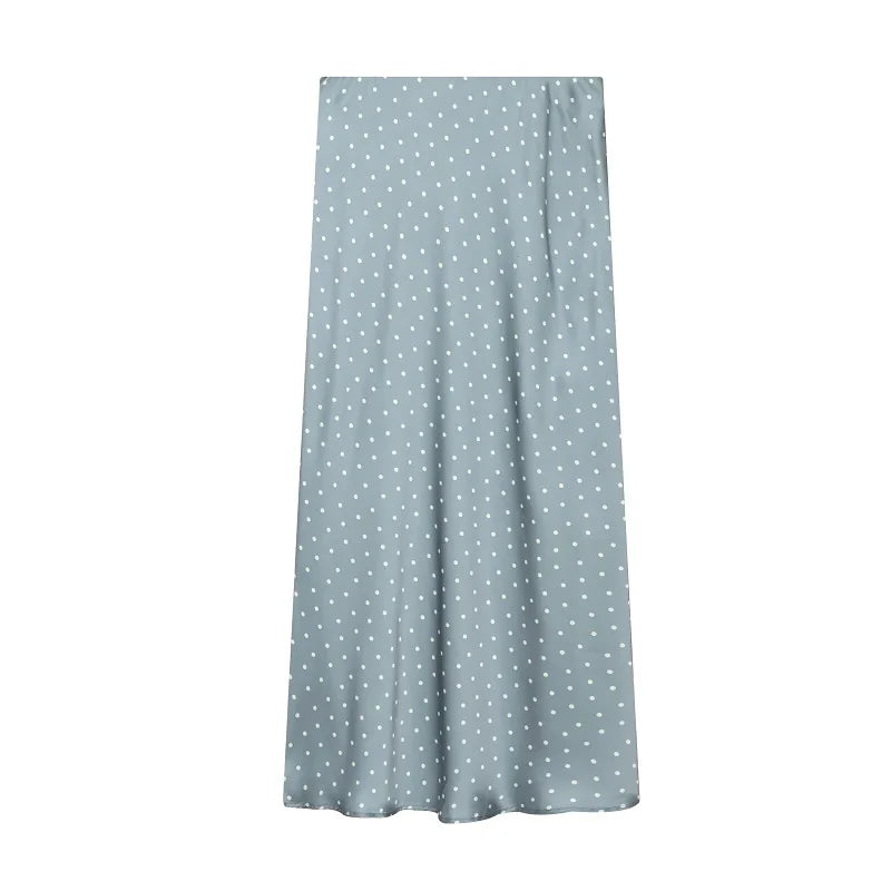 MUJER 2026 Satin Women High Waist Long Skirts