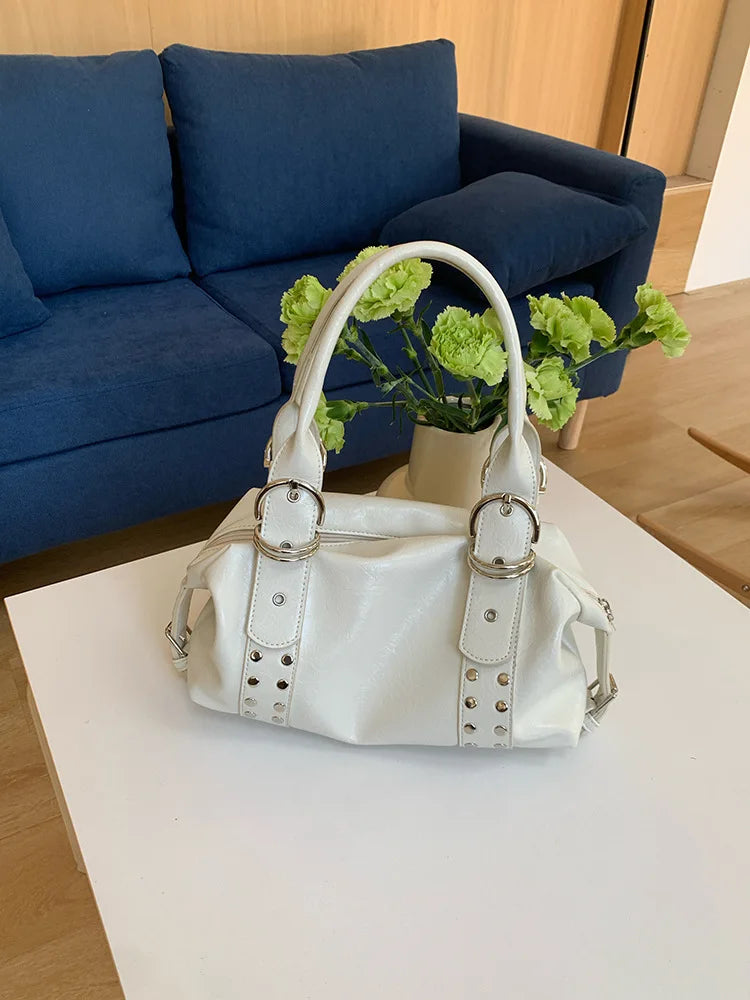 Fashion rivet women Shoulder Bag