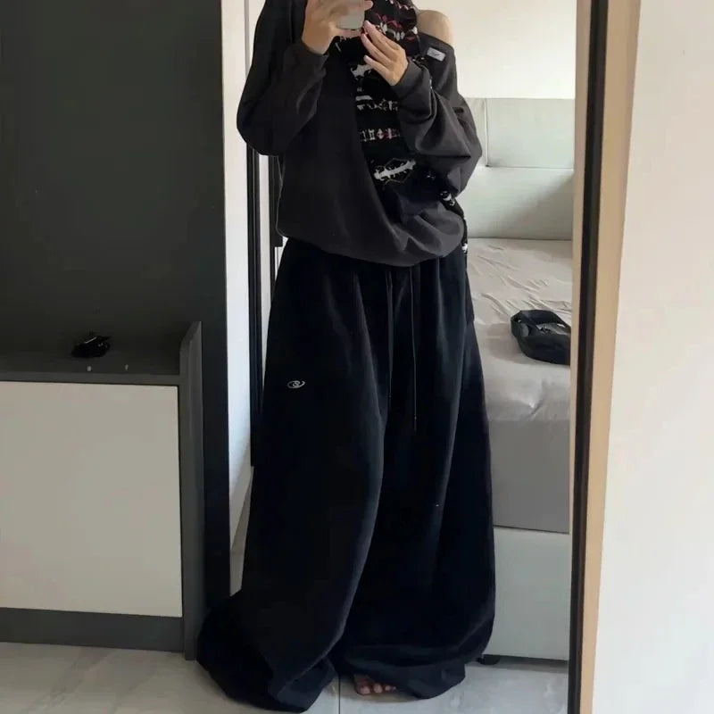 American Retro Hip-Hop Oversized Casual Sweatpants
