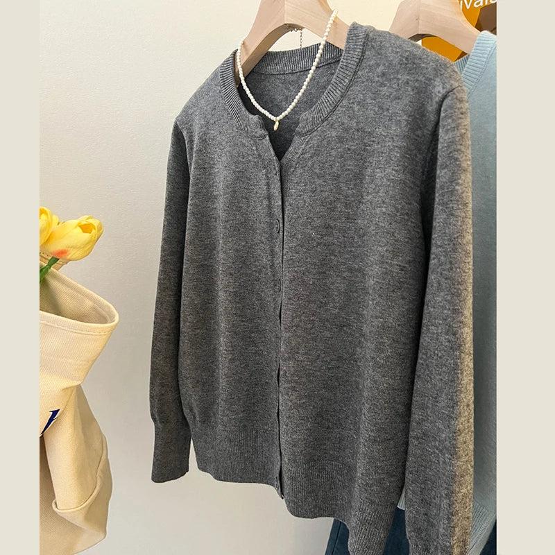 2026 Neue Mode Damen Fleece Strick Locker Kurz Kaschmir Pullover Rundhals Warm Koreanischer Lässiger Damen Pullover Top Kleidung