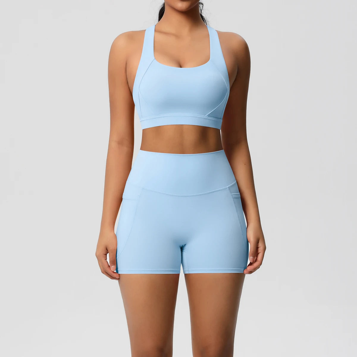 2PCS Sportswear With Pocketed Yoga Set Leggings