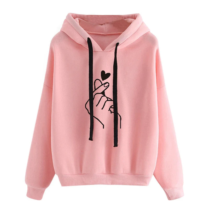 Sweatshirts Top Drawstring Pockets Loose Hoodies