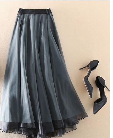 High Waist Elegant Mesh Skirt