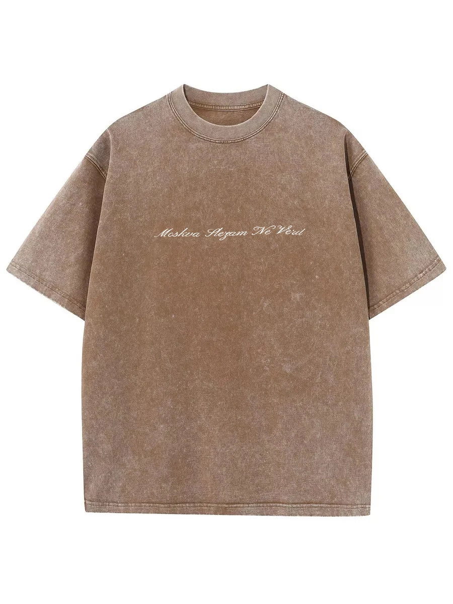 Hirsionsan Y2k 100% Cotton Letter Print T Shirts