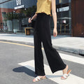 Summer Wide Silk Trousers Loose Casual Pants