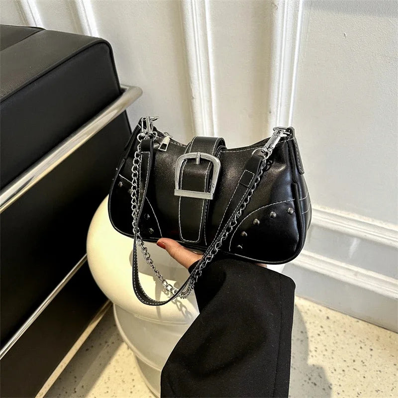 Vintage Rivet Women's Shoulder Bag