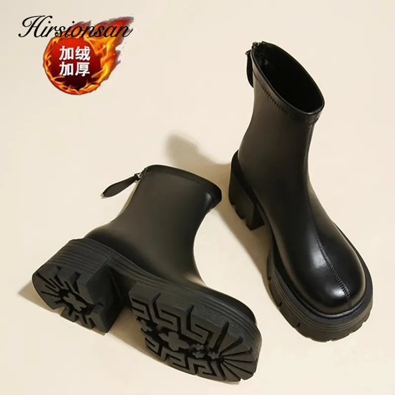 Hirsionsan Women Ankle Retro Shoes