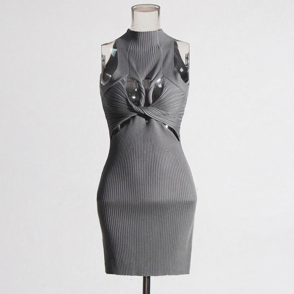 VGH Slimming Hollow Out Short Dress for Women