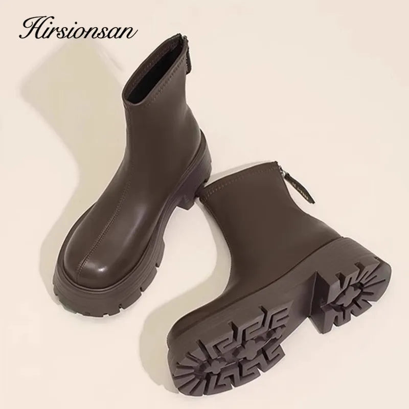 Hirsionsan Women Ankle Retro Shoes