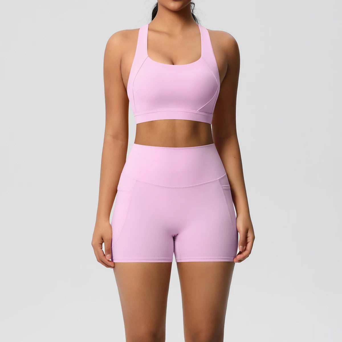 2PCS Sportswear With Pocketed Yoga Set Leggings