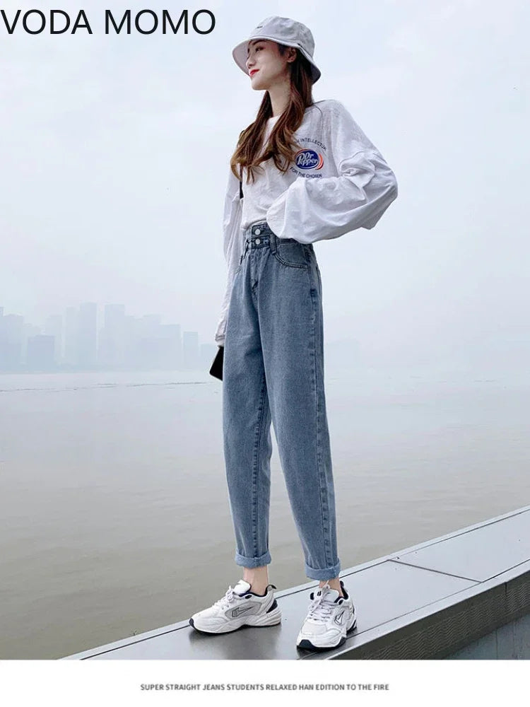 loose woman denim jeans Pants trousers