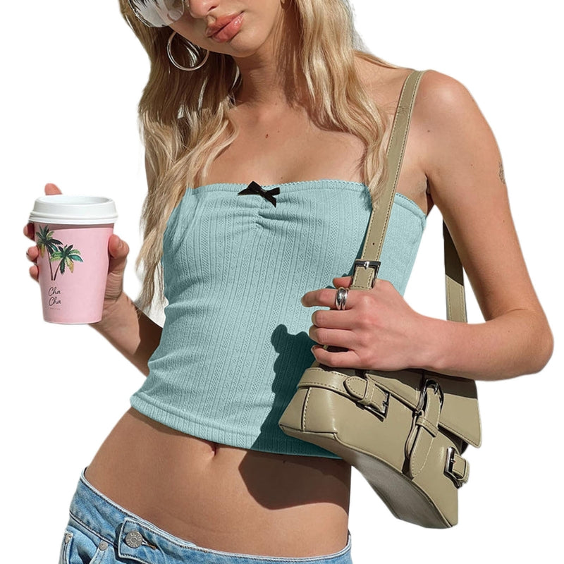 Summer Chic Sleeveless Bow Top