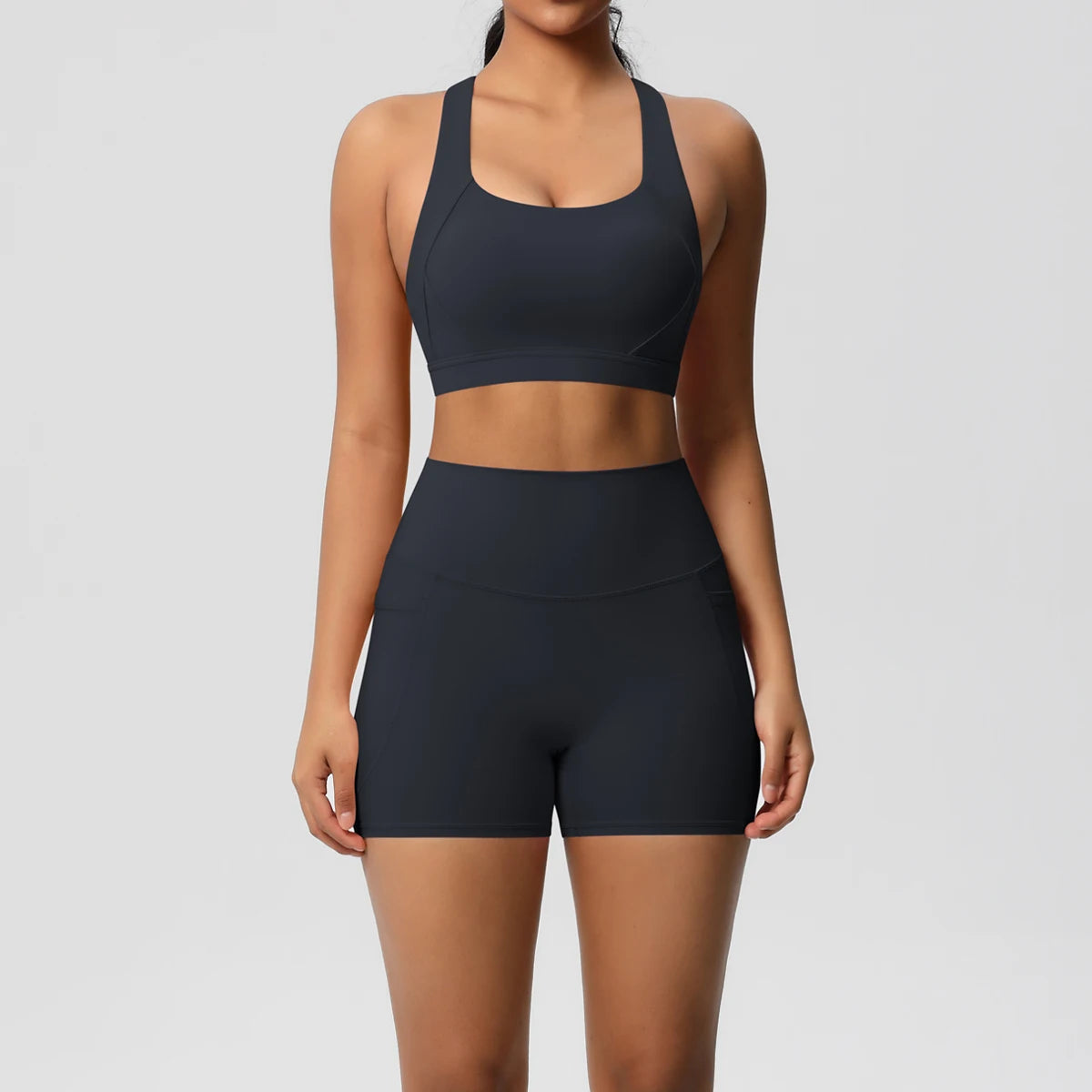 2PCS Sportswear With Pocketed Yoga Set Leggings