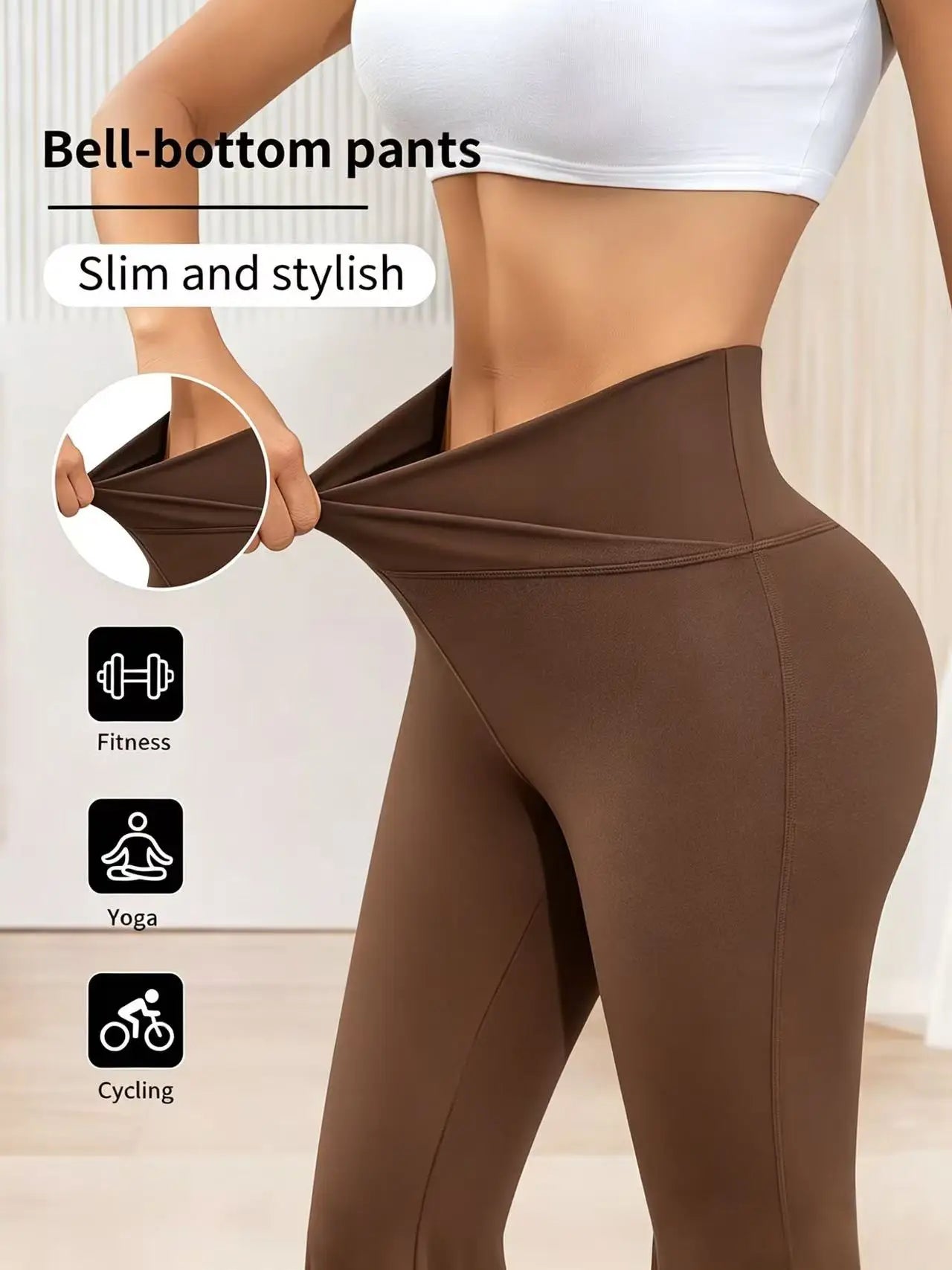 Women's thin cross-waist tight pants