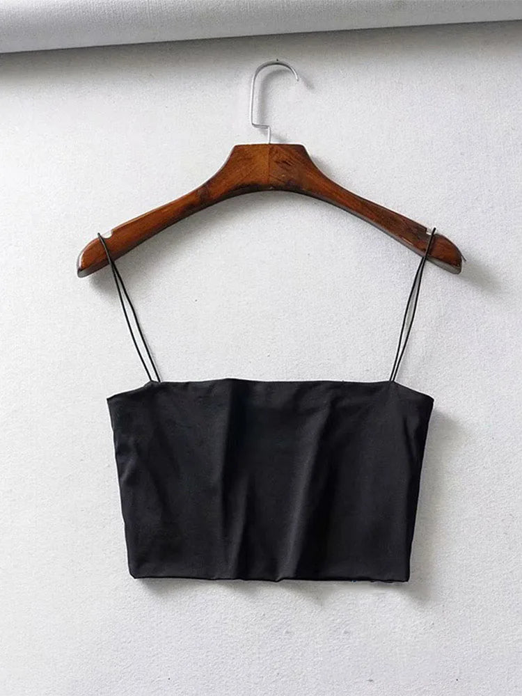 Sommer Damen Crop Top Sexy Baumwolle ärmellos Kurzes Tank Top Bar
