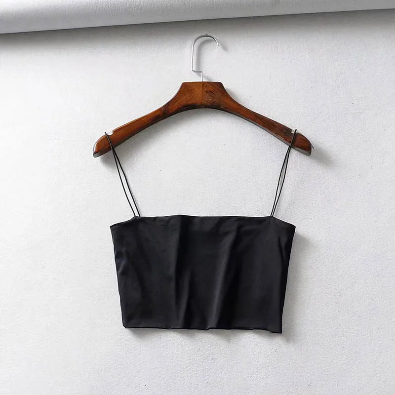 Sommer Damen Crop Top Sexy Baumwolle ärmellos Kurzes Tank Top Bar