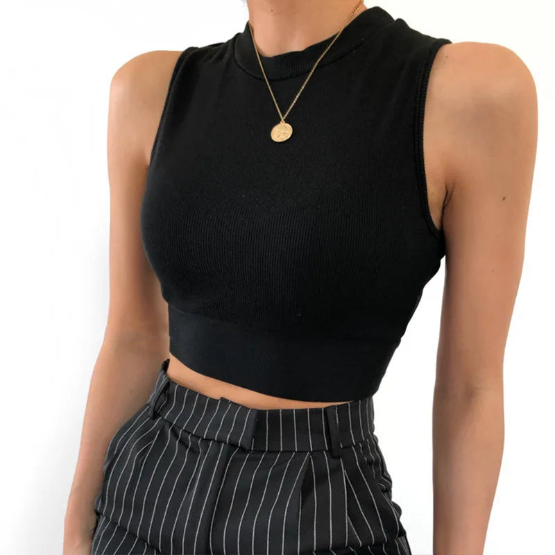 Women tank top bandage slim crop top