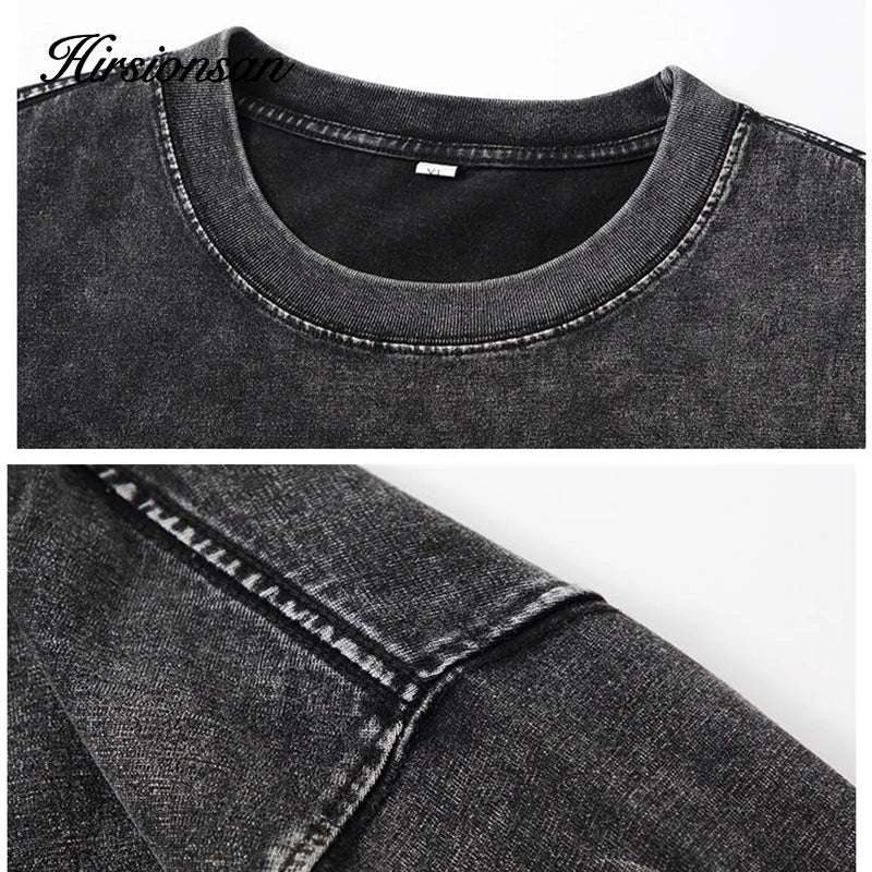 Hirsionsan Acid Washed Vintage T Shirt
