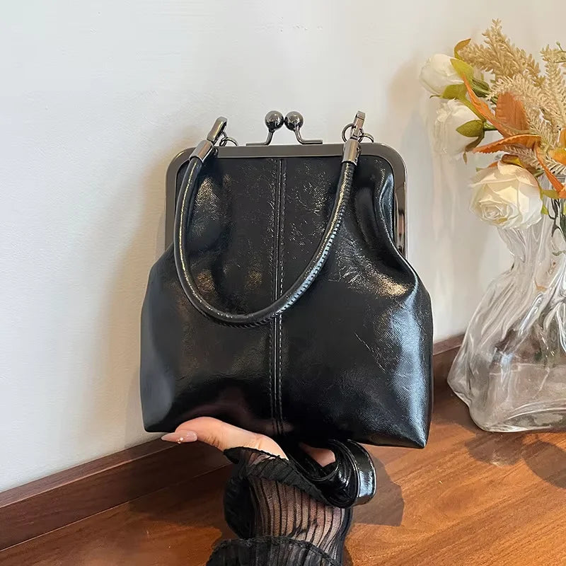 HOMEFISH Vintage Style Leather Handbag