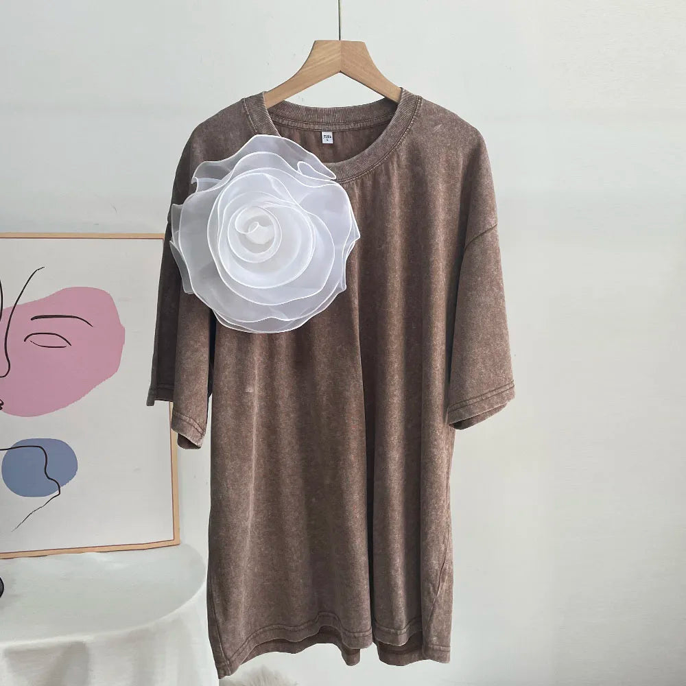 Hirsionsan Acid Washed Vintage T Shirt