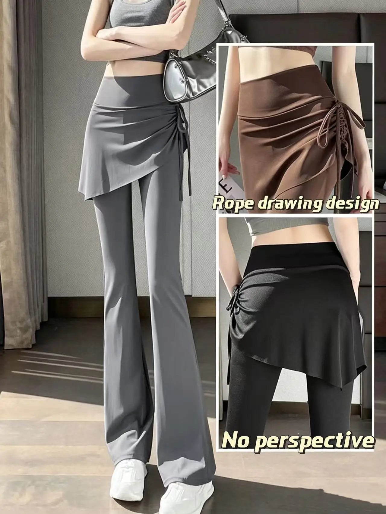New pleated lace-up ladies yoga pants