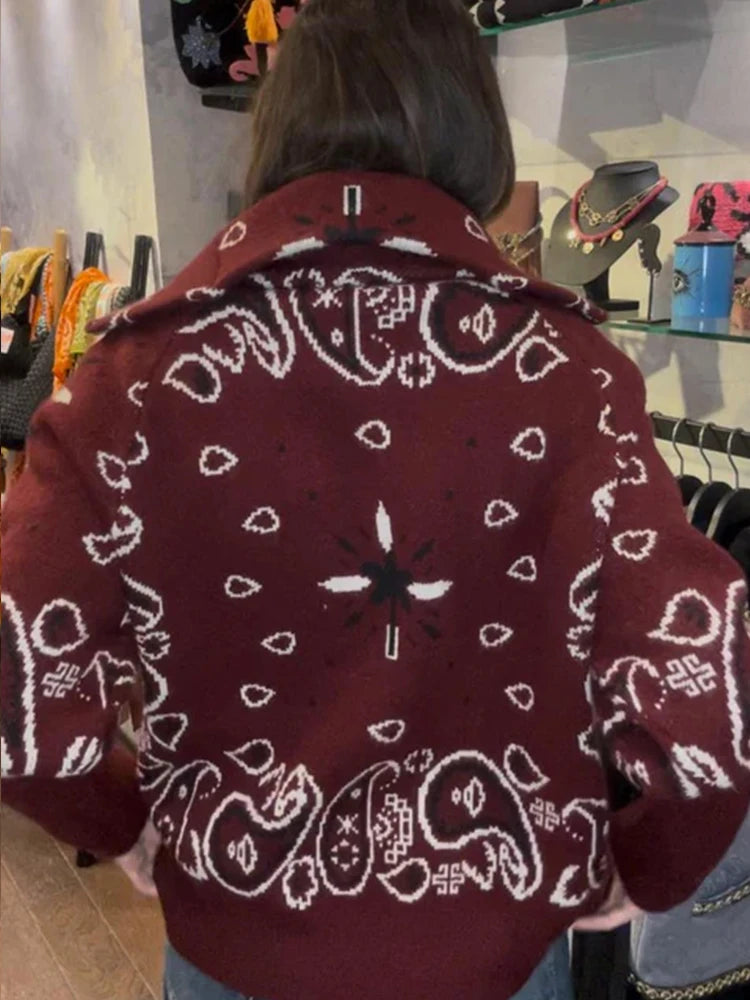 2026 Cardigan Zipper Full Sleeve Pockets Loose Sweater