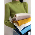 Herbst Winter Rollkragen Damenpullover Vintage Basic Uni Stricktop Casual Slim Pullover Koreanische Pullover Schlichte Schicke Jumper