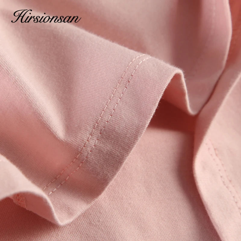 Hirsionsan Summer V Neck Soft Tees Tops