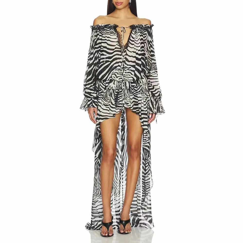 VGH Zebra Print Two piece set for women