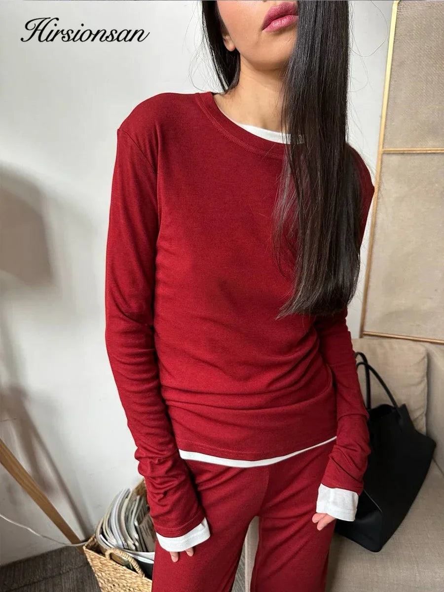 Hirsionsan Modal Soft Loose Sets Dress Women  Tracksuit