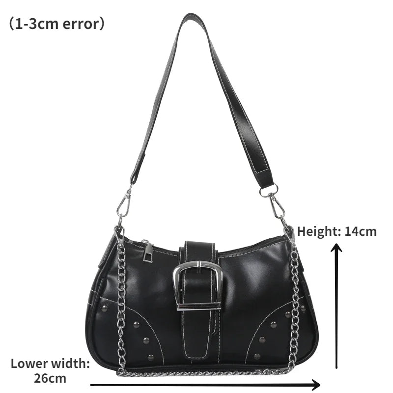 Vintage Rivet Women's Shoulder Bag