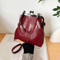 HOMEFISH Vintage Style Leather Handbag