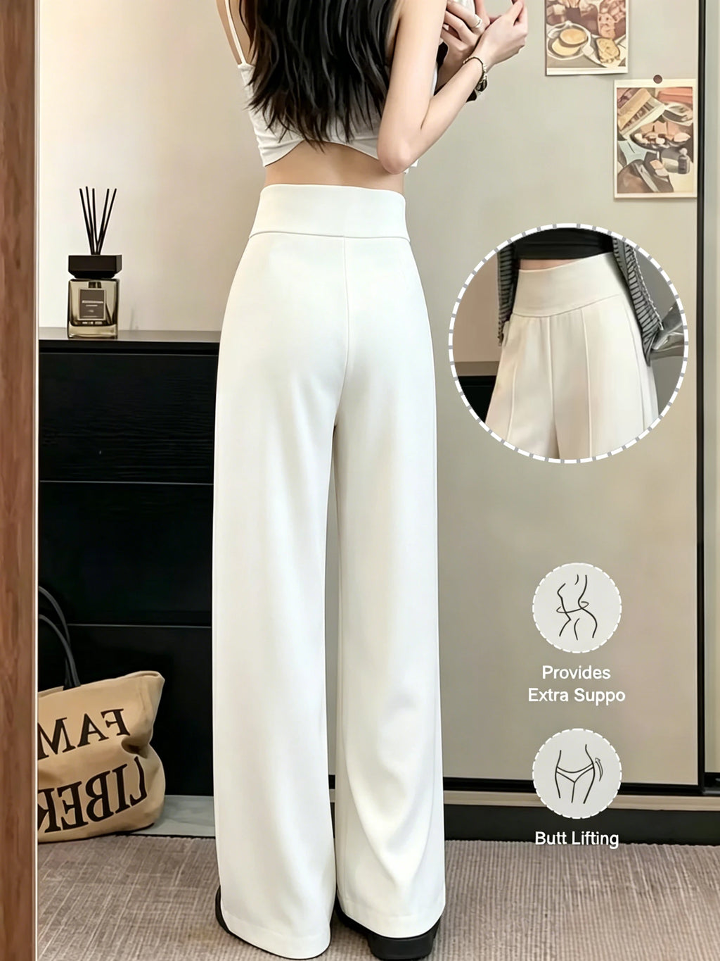 Women's loose straight pants,