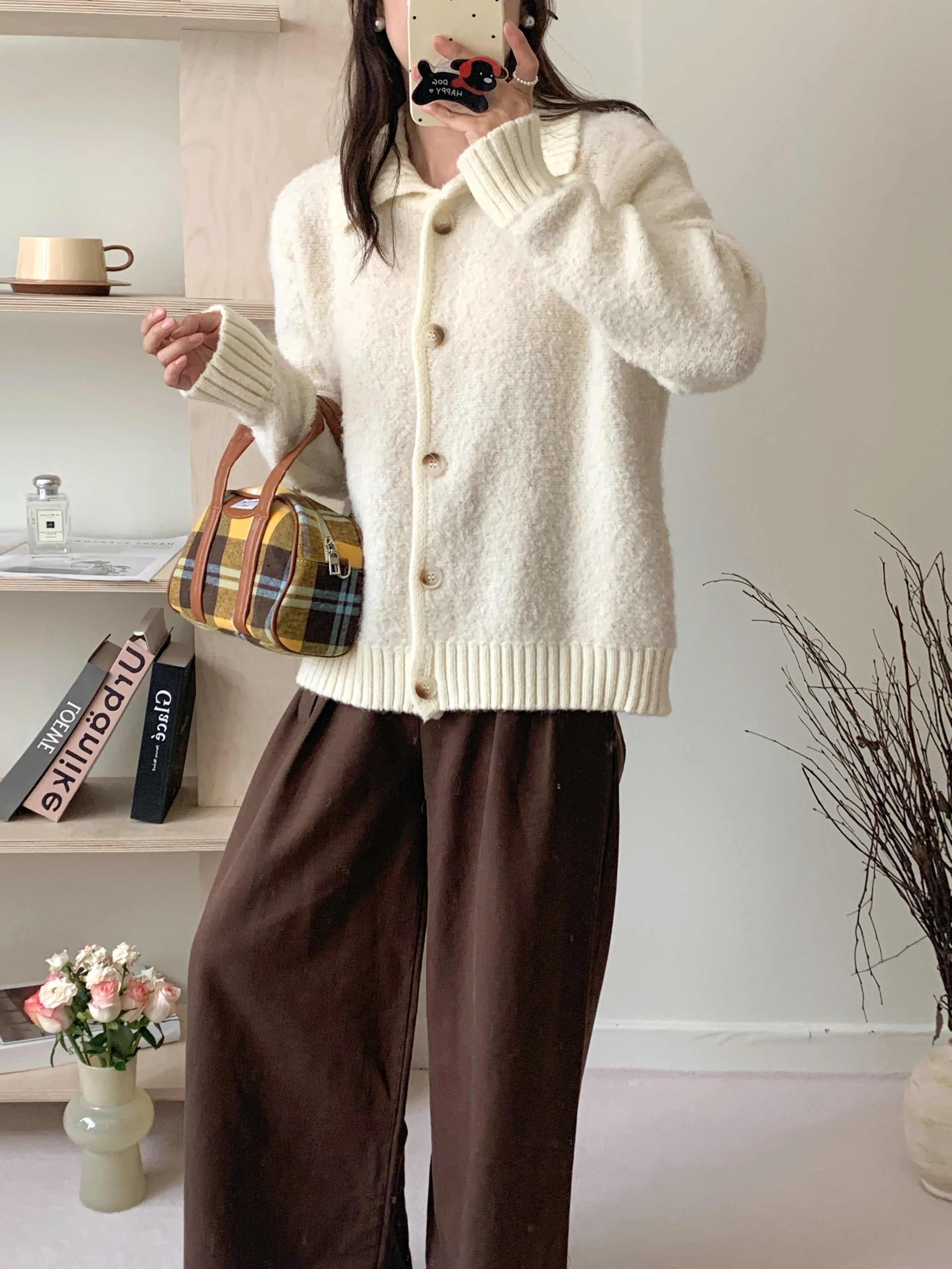 Hirsionsan Elegant Long Sleeve Sweater Women