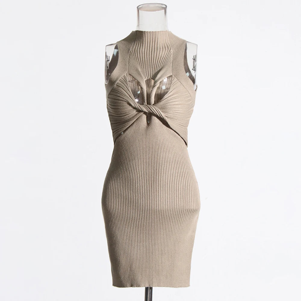 VGH Slimming Hollow Out Short Dress for Women
