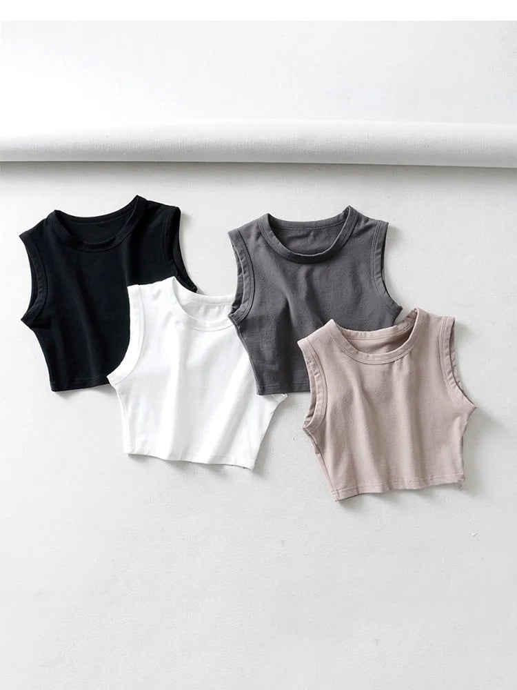 Sommer Vintage Weiß Crop Tops Damen Biker Schwarz Punk Sexy Tank Top Korean Streetwear Cropped Ärmelloses Top Feminino