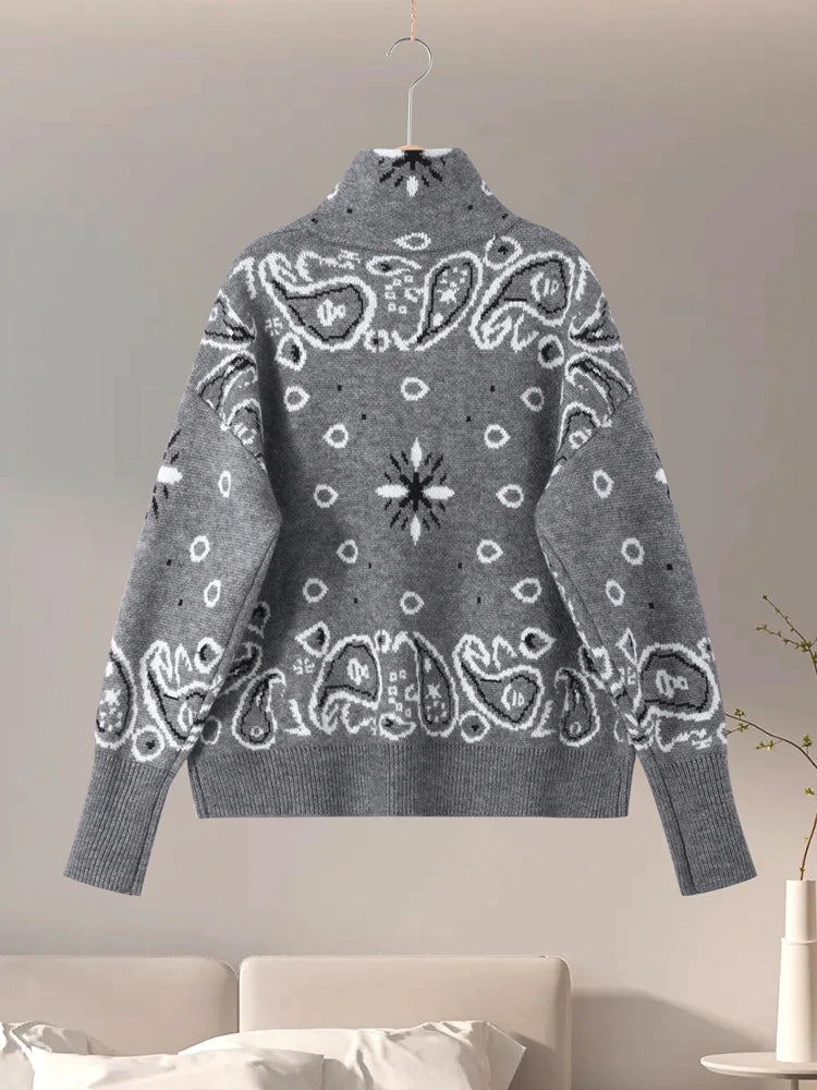 2026 Cardigan Zipper Full Sleeve Pockets Loose Sweater