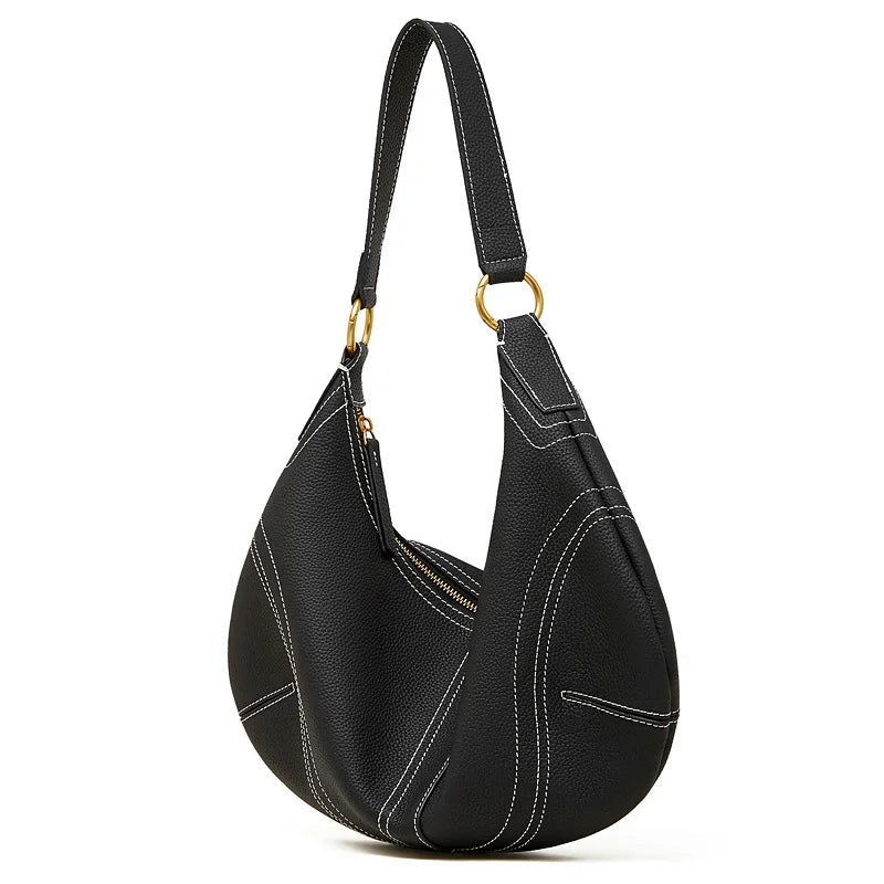 Large Capacity Shoulder Leather Bag
