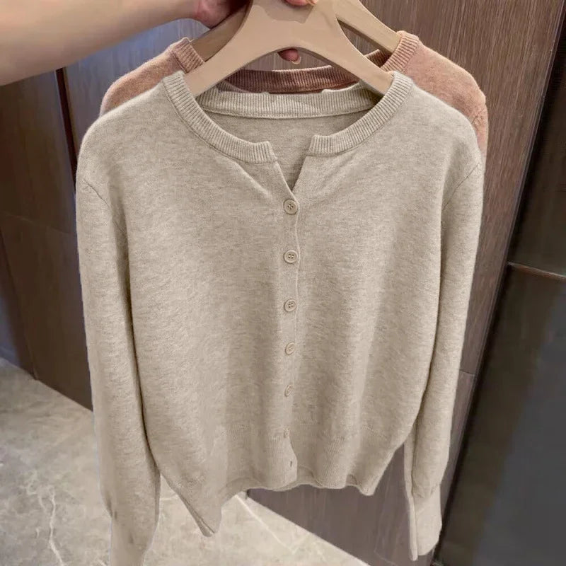 2026 Neue Mode Damen Fleece Strick Locker Kurz Kaschmir Pullover Rundhals Warm Koreanischer Lässiger Damen Pullover Top Kleidung