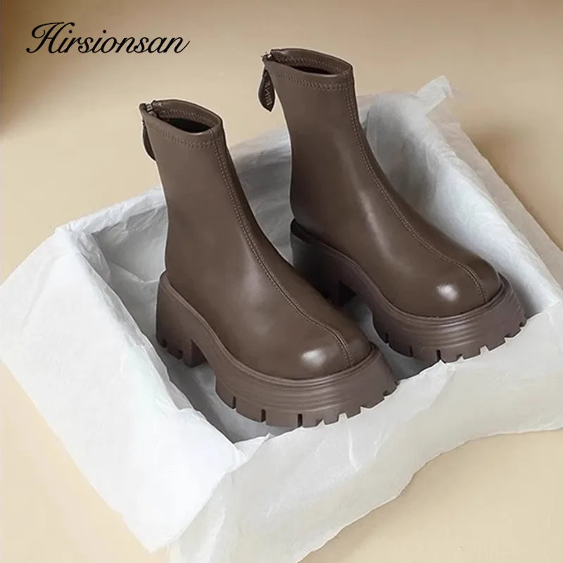 Hirsionsan Women Ankle Retro Shoes