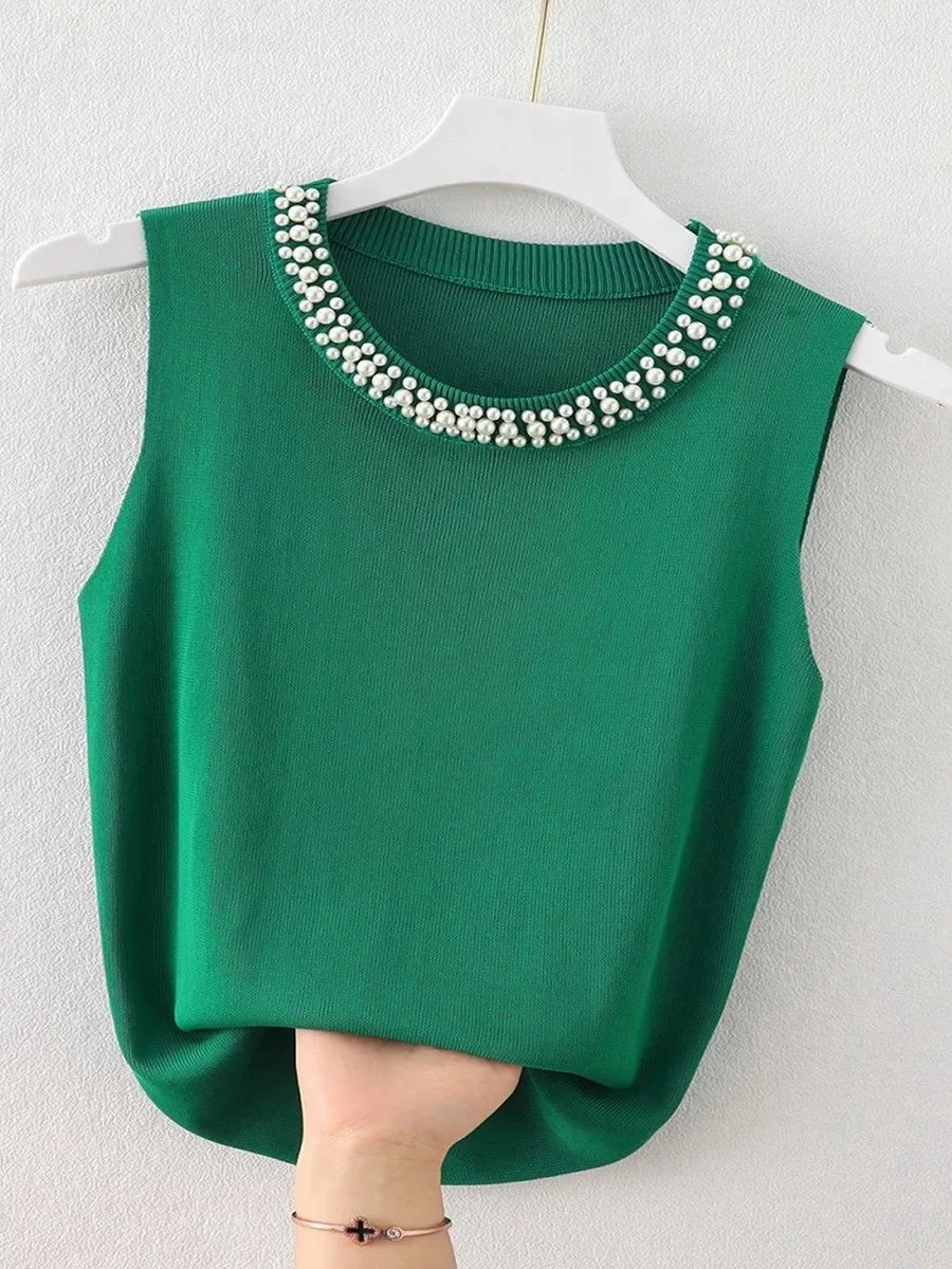 Korea Knitted Vests Casual Thin Tops