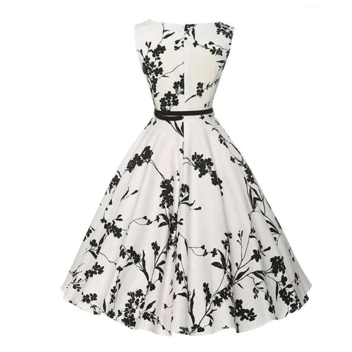 Summer Floral Robe Retro Swing Casual Vintage Dress